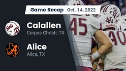 Recap: Calallen  vs. Alice  2022