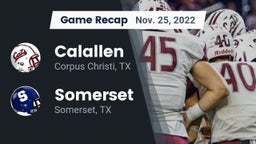 Recap: Calallen  vs. Somerset  2022