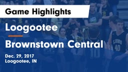 Loogootee  vs Brownstown Central Game Highlights - Dec. 29, 2017