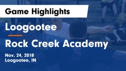Loogootee  vs Rock Creek Academy  Game Highlights - Nov. 24, 2018