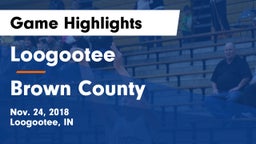 Loogootee  vs Brown County  Game Highlights - Nov. 24, 2018