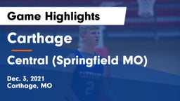 Carthage  vs Central  (Springfield MO) Game Highlights - Dec. 3, 2021