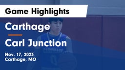 Carthage  vs Carl Junction  Game Highlights - Nov. 17, 2023
