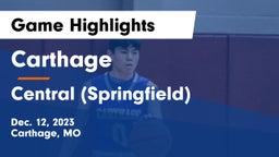 Carthage  vs Central  (Springfield) Game Highlights - Dec. 12, 2023