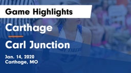 Carthage  vs Carl Junction  Game Highlights - Jan. 14, 2020