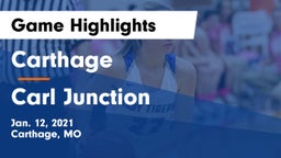 Carthage  vs Carl Junction  Game Highlights - Jan. 12, 2021