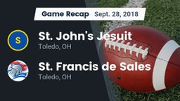 Recap: St. John's Jesuit  vs. St. Francis de Sales  2018