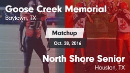 Matchup: Goose Creek vs. North Shore Senior  2016