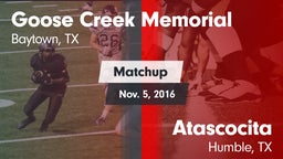 Matchup: Goose Creek vs. Atascocita  2016