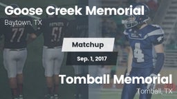 Matchup: Goose Creek vs. Tomball Memorial 2017