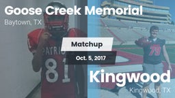 Matchup: Goose Creek vs. Kingwood  2017