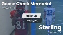 Matchup: Goose Creek vs. Sterling  2017