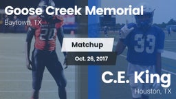 Matchup: Goose Creek vs. C.E. King  2017