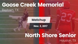 Matchup: Goose Creek vs. North Shore Senior  2017