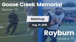 Matchup: Goose Creek vs. Rayburn  2018