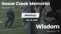 Matchup: Goose Creek vs. Wisdom  2018