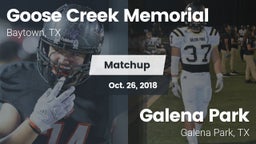 Matchup: Goose Creek vs. Galena Park  2018