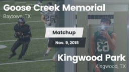 Matchup: Goose Creek vs. Kingwood Park  2018