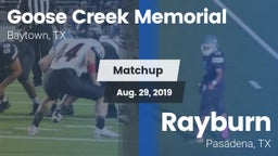 Matchup: Goose Creek vs. Rayburn  2019