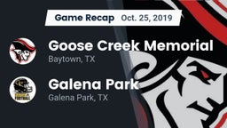 Recap: Goose Creek Memorial  vs. Galena Park  2019