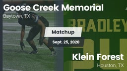 Matchup: Goose Creek vs. Klein Forest  2020