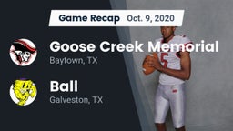 Recap: Goose Creek Memorial  vs. Ball  2020
