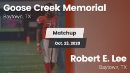 Matchup: Goose Creek vs. Robert E. Lee  2020