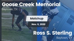 Matchup: Goose Creek vs. Ross S. Sterling  2020