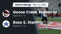 Recap: Goose Creek Memorial  vs. Ross S. Sterling  2020