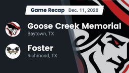 Recap: Goose Creek Memorial  vs. Foster  2020