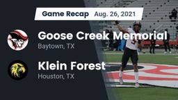 Recap: Goose Creek Memorial  vs. Klein Forest  2021