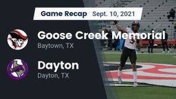 Recap: Goose Creek Memorial  vs. Dayton  2021