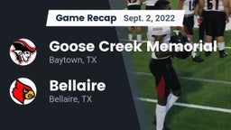 Recap: Goose Creek Memorial  vs. Bellaire  2022