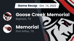 Recap: Goose Creek Memorial  vs. Memorial  2022