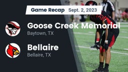Recap: Goose Creek Memorial  vs. Bellaire  2023