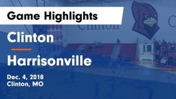 Clinton  vs Harrisonville  Game Highlights - Dec. 4, 2018