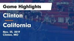 Clinton  vs California  Game Highlights - Nov. 25, 2019
