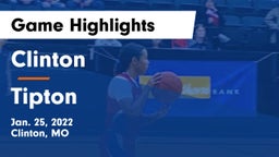 Clinton  vs Tipton  Game Highlights - Jan. 25, 2022
