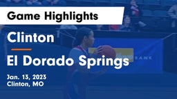 Clinton  vs El Dorado Springs  Game Highlights - Jan. 13, 2023
