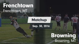 Matchup: Frenchtown High vs. Browning  2016