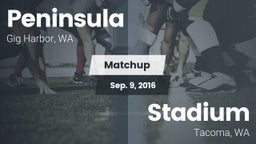 Matchup: Peninsula High vs. Stadium  2016