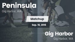 Matchup: Peninsula High vs. Gig Harbor  2016