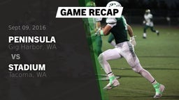 Recap: Peninsula  vs. Stadium  2016