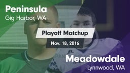 Matchup: Peninsula High vs. Meadowdale  2016