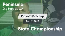 Matchup: Peninsula High vs. State Championship 2016