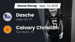 Recap: Dasche vs. Calvary Christian  2018