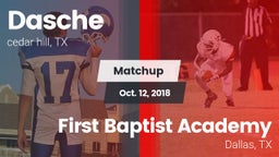 Matchup: Dallas Christian Hom vs. First Baptist Academy 2018
