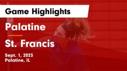 Palatine  vs St. Francis  Game Highlights - Sept. 1, 2023