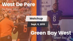Matchup: West De Pere vs. Green Bay West 2019