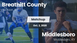 Matchup: Breathitt County vs. Middlesboro  2020